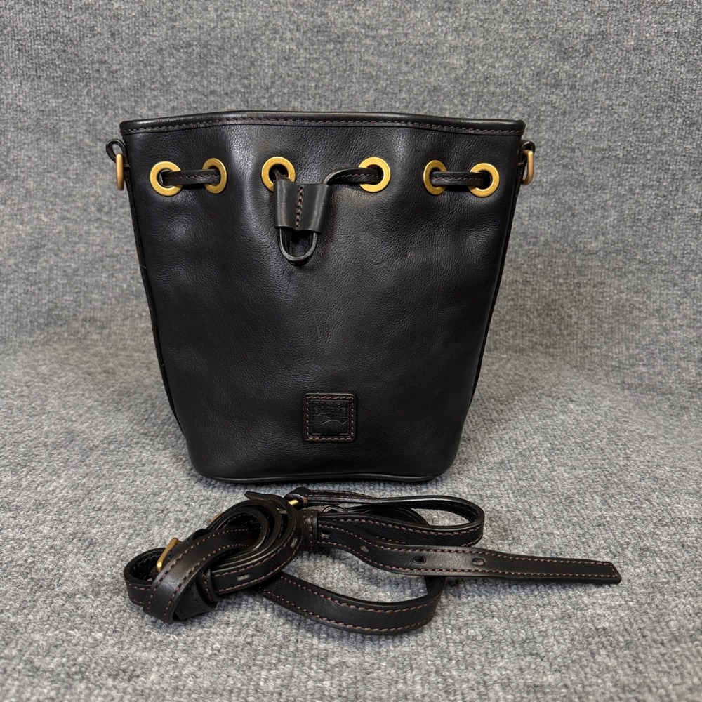 Dooney & Bourke Florentine Leather Small Drawstring Crossbody Shoulder Bag Purse